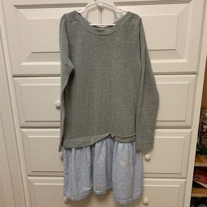 Gap dress long sleeve dress blue and  gray